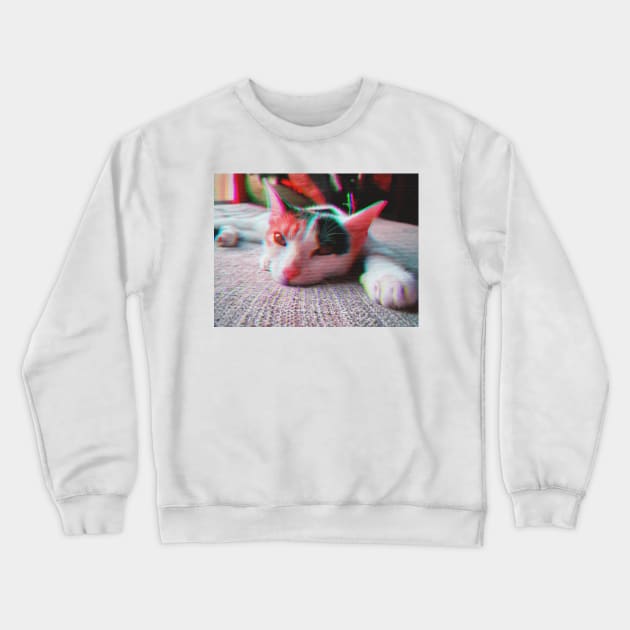 Aesthetic Cat Crewneck Sweatshirt by Dezain